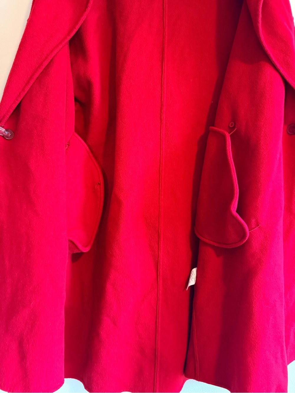 JNBY Denmark Red Hooded Wool Blend Coat S Oversized Minimalist Avant-Garde Luxur - Picture 9 of 9